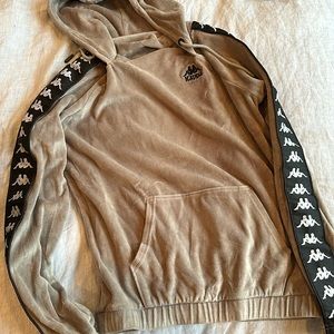 Kappa mock neck velour hoodie